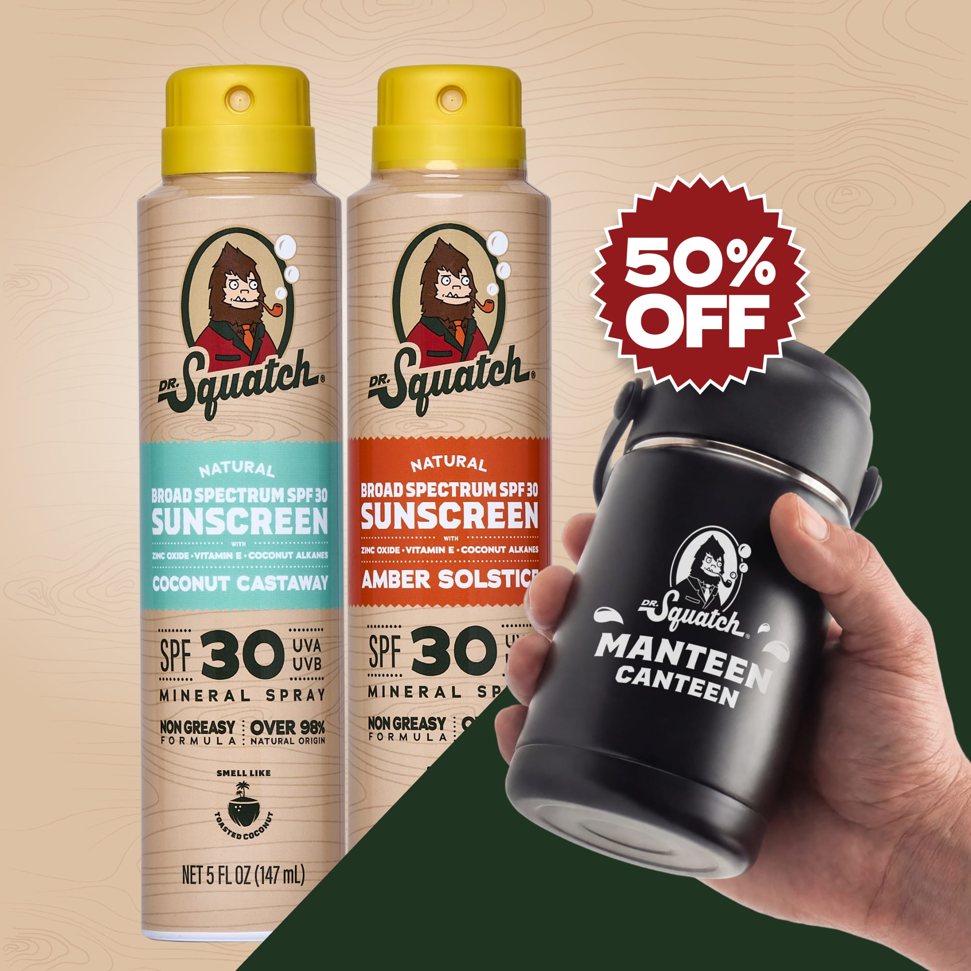 2-Pack Sunscreen + Manteen Canteen